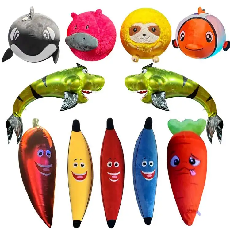Inflatable plush toys factory customized inflatable plush toys adult inflatable banana plush toys