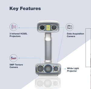 Portable Automotive Two Three Dimension Scanned Scanner Shining <strong>3d</strong> <strong>Scan</strong> H2 <strong>3d</strong> Scanner for Printers Large Models - Product Image 5
