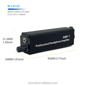 AMP-1 Amplificador de auriculares Controlador de volumen Convertidor de ajuste de entrada de señal de audio pequeño portátil