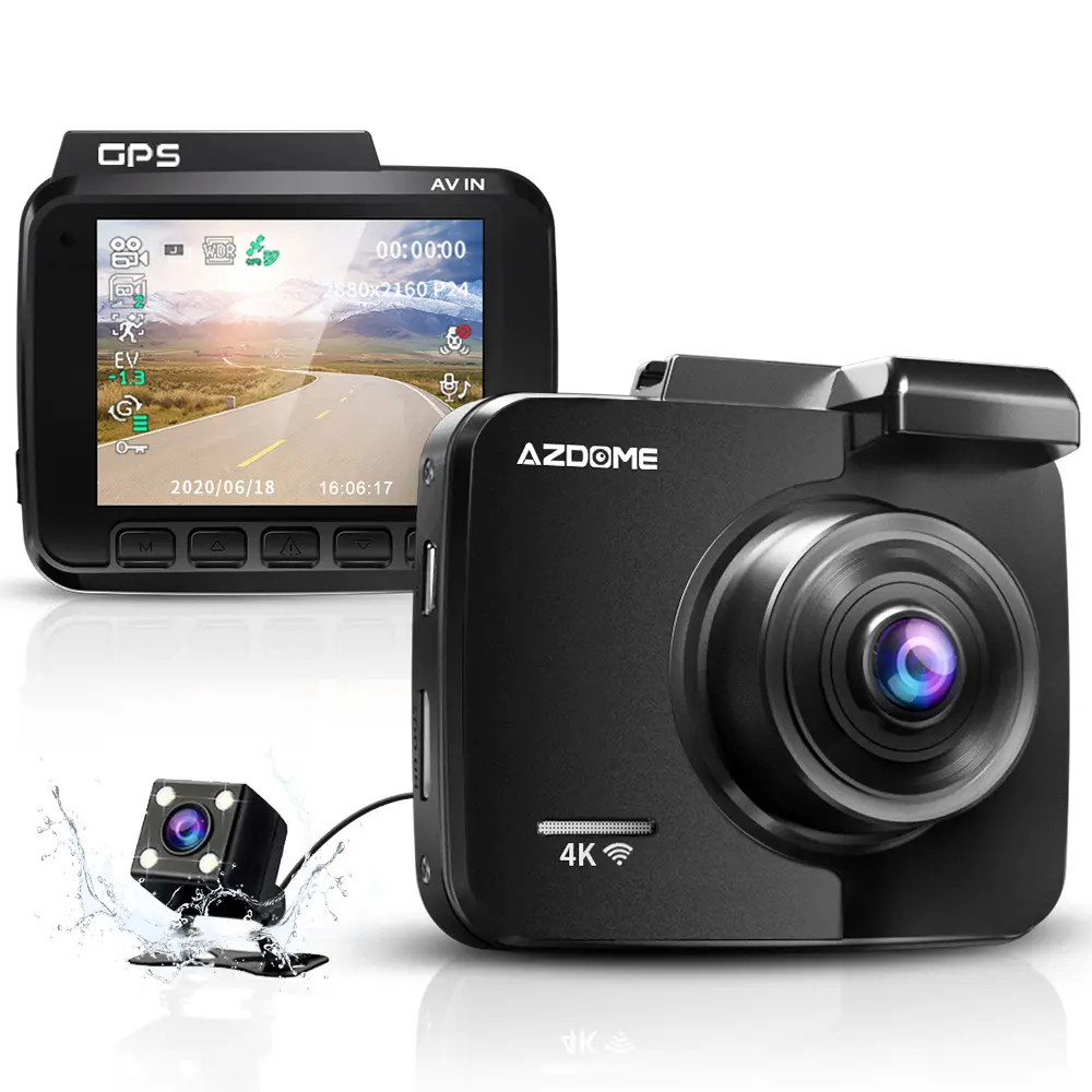 Ultra HD Dash Cam vorne und hinten 4K 170 Weitwinkel-Dashcam-DVR-Auto kamera mit zwei Objektiven Eingebauter GPS-WLAN-Park monitor Night Vison