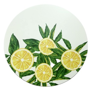 Lemon Art <strong>Customized</strong> Round <strong>PP</strong> Plastic <strong>Table</strong> <strong>Mat</strong> Washable Polypropylene Placemat in Clear Color for Home Use Bulk Packing - Product Image 1