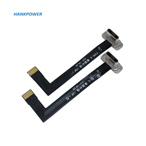ตัวเชื่อมต่อตัวผู้ Type C รูปตัว L 10P FPC สายเคเบิลบัดกรี USB C 10Pin FPC FPV สำหรับชาร์จเครื่องเกม - Product Image 1