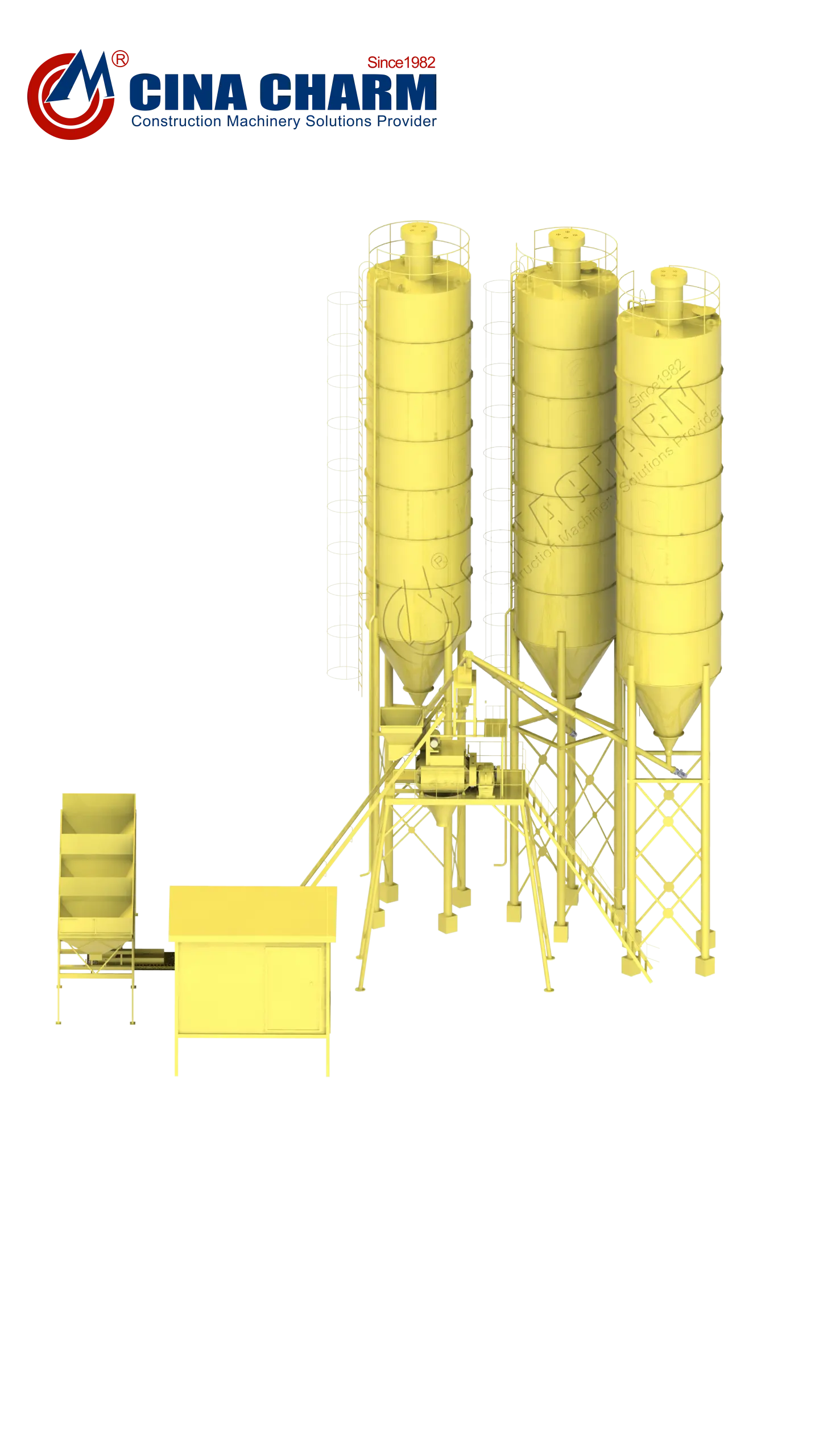 Anufacturer-Mezclador de hormigón usado, planta de dosificación tipo tolva 75