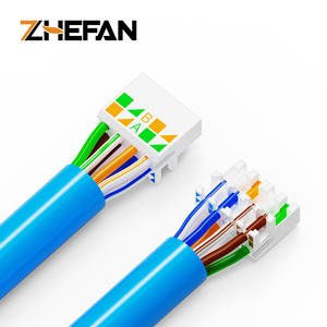 浙凡无工具插头无屏蔽cat6 cat6a rj45 utp梯形插孔模块化插头UTP rj45连接器免费工具 - Product Image 5