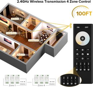 Новый дизайн, высокое качество, 2,4 г RF, двухцветный CCT ручной пульт дистанционного управления для светодиодного освещения - Product Image 4