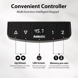 AJUNION Fácil de instalar Soporte ergonómico Escritorio Motorizado Altura ajustable Escritorio Ergonómico Escritorio para juegos de computadora Mesa de oficina - Product Image 4