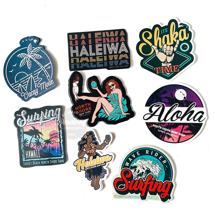 Custom die cut vinyl sticker example B