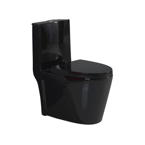 トイレトイレ白と黒のカラフルなトイレ - Product Image 1
