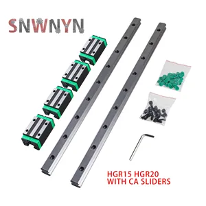 Riel lineal de guía cuadrada HGR20 15, 2 uds + 4 HGHCA/carro de bloque deslizante para grabado de enrutador - Product Image 2