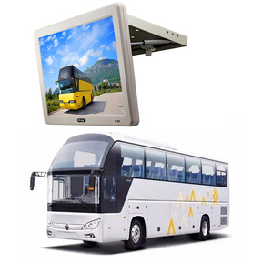 Monitor abatible de pantalla LCD para autobús de vehículo de 17 pulgadas para publicidad Entrada USB AV VGA HDM1