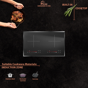 2024 New Trends Booster <strong>Function</strong> <strong>Induction</strong> <strong>Cooker</strong> 2 Burner with Touch Control in Black Hard Wired - Product Image 4