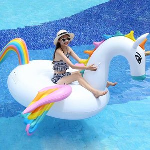 Forma Personalizzata Gonfiabile Arcobaleno <span class=keywords><strong>Unicorn</strong></span> Pegasus Animali Piscina Galleggiante Giocattoli per La Spiaggia di Nuoto