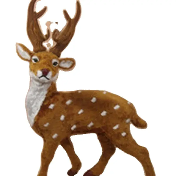 Реалистичные меховые животные Искусство большой Рождественский олень для продажи мини-олень украшение