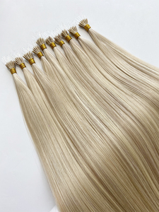 100% Human Hair Extensions Raw European Double Drawn with Plastic Nano <strong>Tips</strong> Full Color Range Light Color