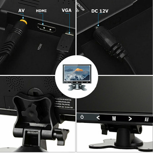 Monitor de 7 "HD y MI VGA, ENTRADA AV, IPS, resolución de 1024x600, pantalla táctil portátil, Control remoto, altavoz incorporado para videojuegos, videovigilancia, PC - Product Image 5