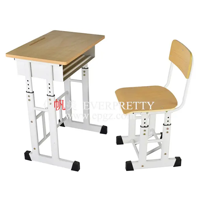 Okul mobilyaları sınıf ahşap ayarlanabilir masa sandalye seti öğrenciler tek çalışma masası çocuk çalışma masa çalışma masası
