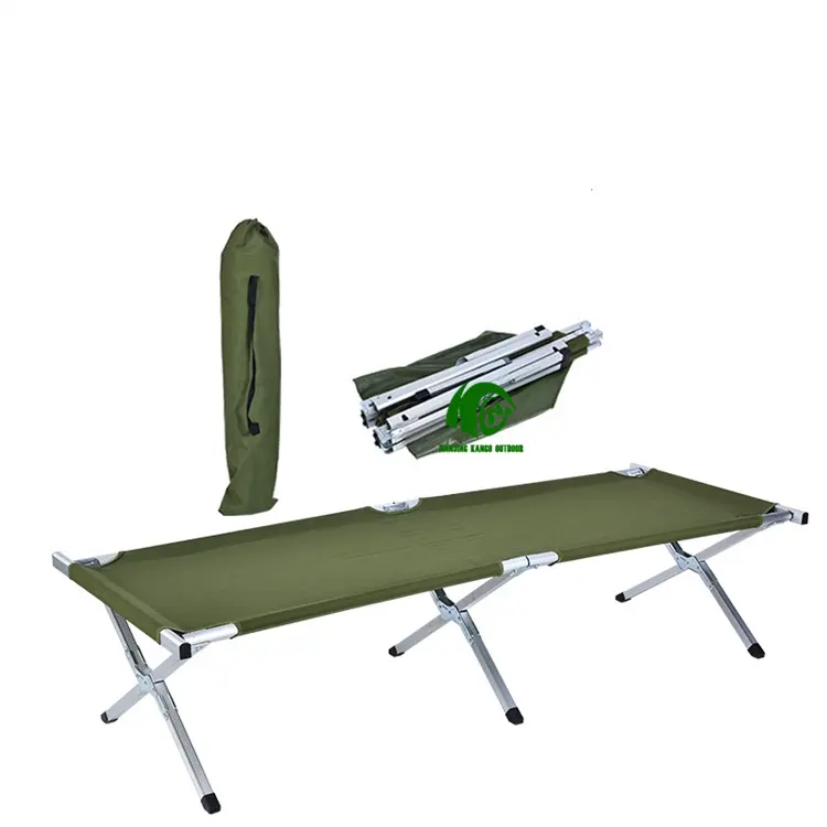 Kango Camp Bed Cama de aire de alta calidad 600D Oxford Plegable Cama de camping ligera Precio barato Tela de aluminio ligera de buena calidad