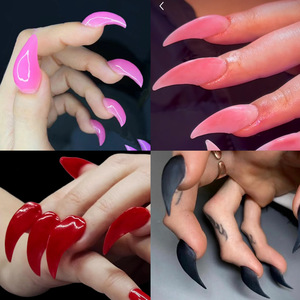 Miss100 adet kartal pençe şekli kavisli yanlış Nail İpuçları yarım kapak özel şekilli sivri uzatma tasarım çivi sanat İpuçları - Product Image 2