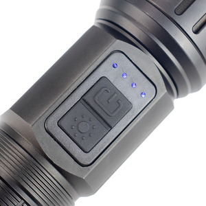 Antorcha de carga USB tipo C, linternas tácticas Led, linterna recargable con Zoom autodefensivo - Product Image 6