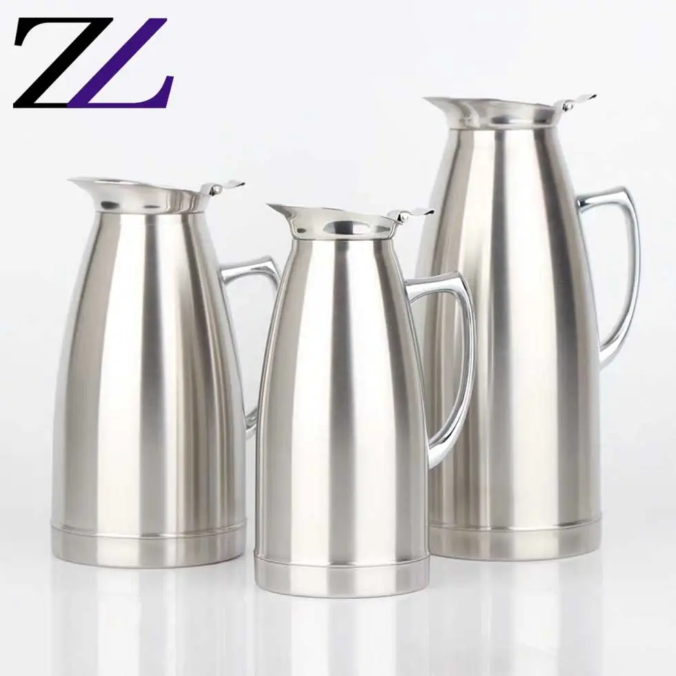 Attrezzature da cucina strumenti bollitore set caffetteria ristorante hot-tè vasi di 2L specchio d'argento pentole di acqua in acciaio inox piatto caldo riser