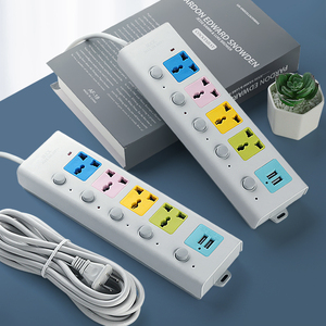EZKABO高品质智能通用扩展插座延长线插座，带2USB 4插座，带开关电源板 - Product Image 3