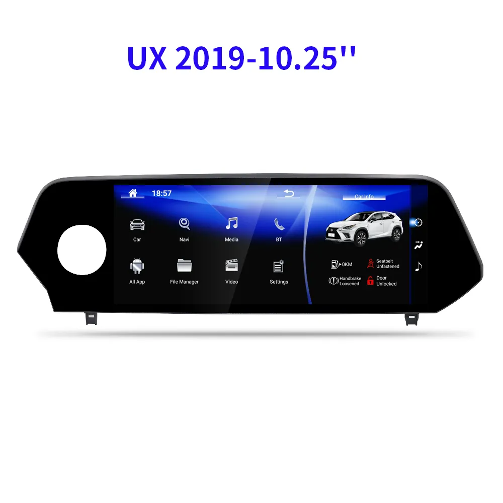 10.25นิ้วหน้าจอสัมผัสขนาดใหญ่สนับสนุนสำหรับ LEXUS UX 200 260H Mp5 Player วิทยุนำทาง Gps มัลติมีเดีย