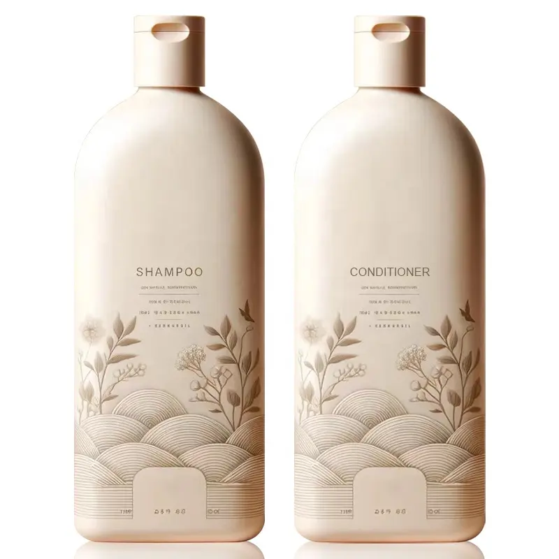 Juego de acondicionador de champú con aceite de nuez marroquí hidratante y para el crecimiento del cabello de marca propia