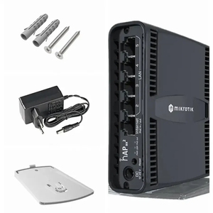 MikroTik HAP C52iG-5HaxD2HaxD-TC WiFi 6 Access Point with Firewall VoIP WEP <strong>Encryption</strong> VPN Functions - Product Image 1