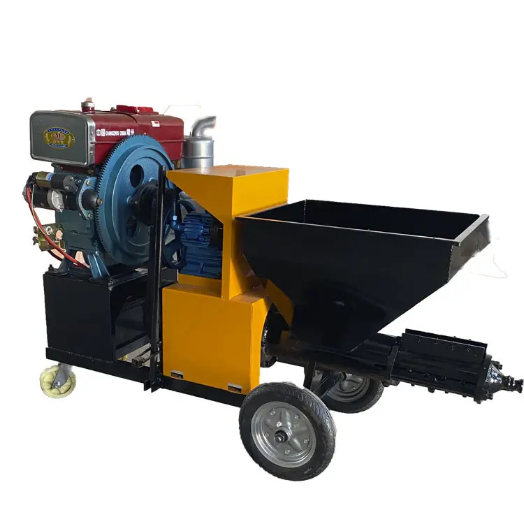 Diesel Engine Concrete Spraying And Mixing Machine Mortar Spray Machine Paint Screw Spraying Machine