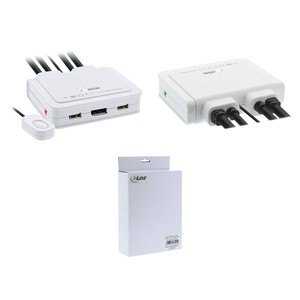 内联KVM交换机2-fach显示端口1.2 4K USB音频mit integrierten Kabeln (91993391004) - Product Image 1