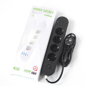 Newly Designed <strong>Extension</strong> <strong>Socket</strong> 4 Eu Outlets <strong>With</strong> 3 Usb 1 Type C <strong>With</strong> Switch <strong>Power</strong> <strong>Socket</strong> Strip <strong>With</strong> Ce Gs Rohs