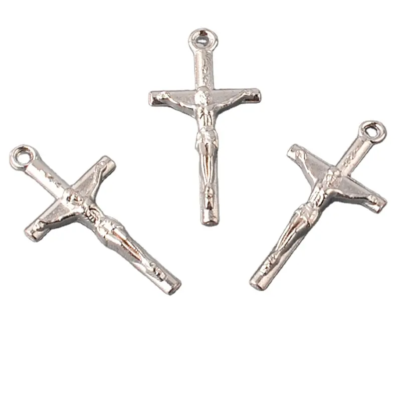 ACR026 Rosenkränze Zubehör Benutzer definiertes orthodoxes Metall kreuz Die Jesus Kruzifix Anhänger Teile für die katholische Rosenkranz herstellung