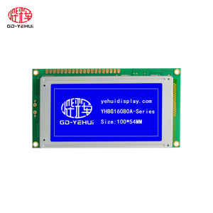 Venta al por mayor 160x80 Cob STN FSTN Módulos LCD gráficos 3,3 V 5V 16080 Matriz de puntos Pantalla LCD monocromática Fondo azul amarillo verde - Product Image 4