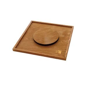 Mộc mạc bằng gỗ Scrabble Hội Đồng Quản trị với xoay lười biếng Susan etter gạch và gạch chủ sở hữu bao gồm - Product Image 2