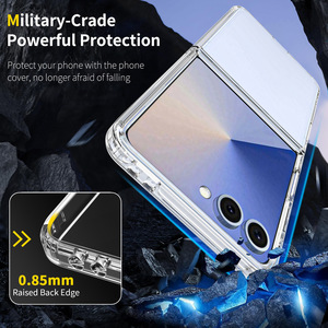 定制豪华二合一保护翻盖适用于三星Z Flip 7跨境防刮透明外壳防震 - Product Image 5