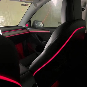Factory New Car Interior <strong>LED</strong> Lighting System Accessories <strong>RGB</strong> 128 Color <strong>Led</strong> Light Car Ambient Light Kit for Tesla Model 3/Y - Product Image 4