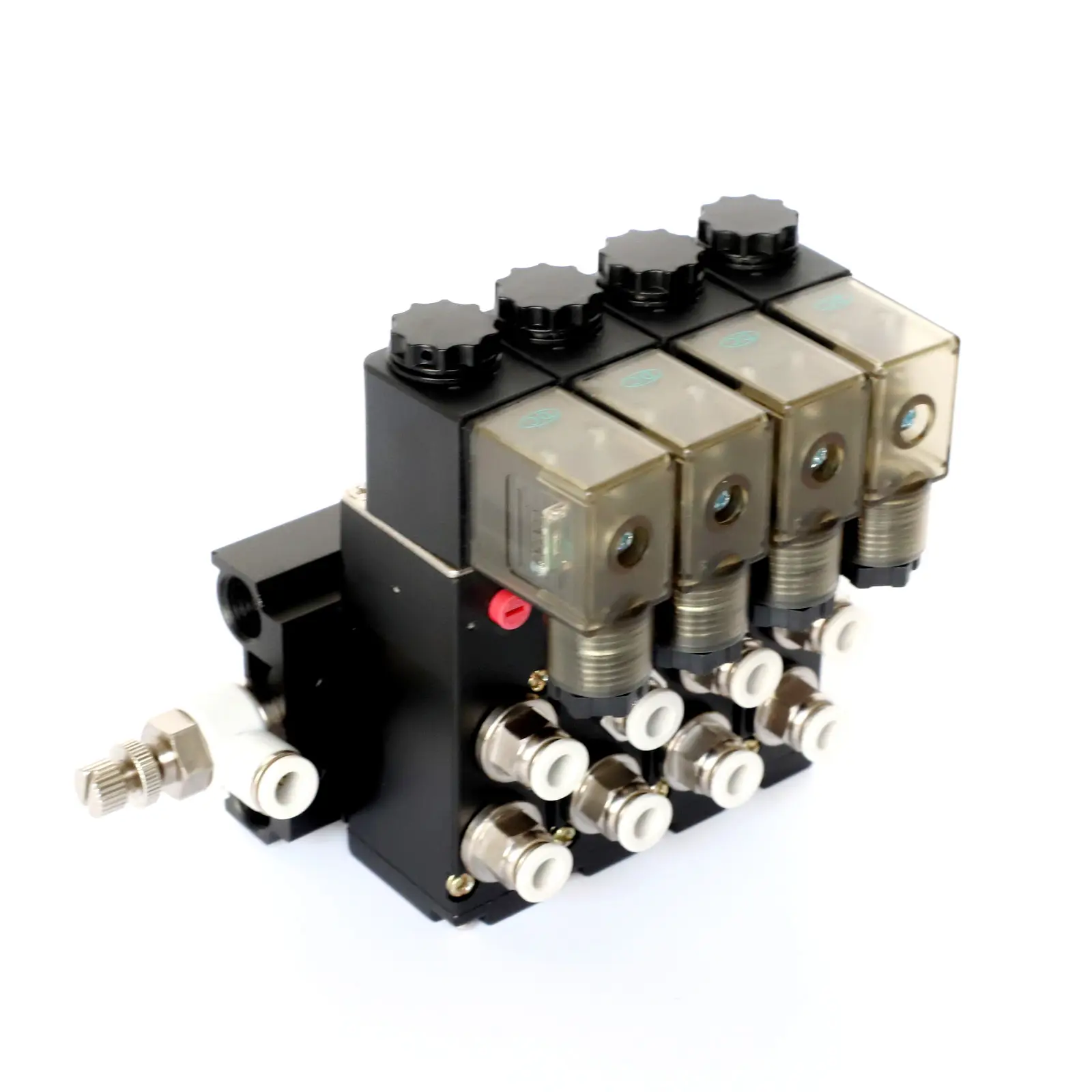 YXPC-Válvula Solenoide neumática eléctrica, Colector de 5 vías de 24v 4v210-08, 24v, 220VAC, 10 bar, 1/4 pulgadas