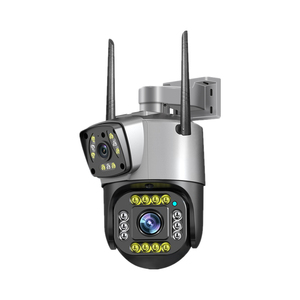 Doppia lente 2MP 4MP impermeabile Full Color visione notturna Wifi telecamera di sicurezza PTZ sensore di memoria/scheda SD memoria per esterni - Product Image 1