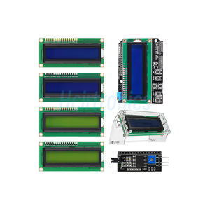 Modulo LCD1602 1602 1602A modulo LCD blu/giallo verde schermo schermo IIC I2C adattatore interfaccia acrilico Shell schermo per tastiera