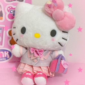 Bộ sưu tập đồ dùng học tập <span class=keywords><strong>Hello</strong></span> <span class=keywords><strong>Kitty</strong></span> Sanrio 8 inch, thú nhồi bông <span class=keywords><strong>Kitty</strong></span> hồng, <span class=keywords><strong>Kitty</strong></span> trong trường trung học, thú nhồi bông ngày tựu trường vui vẻ - Product Image 3