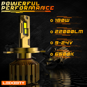 LEDDEITY <strong>2025</strong> Latest 360W Power White Bulb Upgraded Fan 18000lm Ultra Bright Low/High Beam 24V Plug Play Fog 6000k Color - Product Image 6