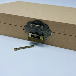 老式棕色牛皮纸纸板包装盒，带特殊旧锁可回收 - Product Image 6