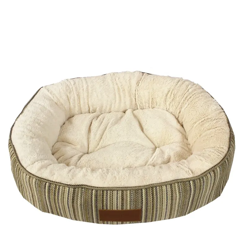 소파 직물 및 PV 양털을 가진 제조 제품 뒤집을 수 있는 온난한 개 고양이 침대