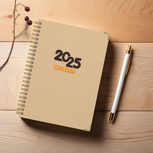 2025 2026 crea tu propio planificador encuadernado en espiral cuaderno de papel Kraft diario semanal mensual Bloc de notas diario planificadores hechos a medida - Product Image 5