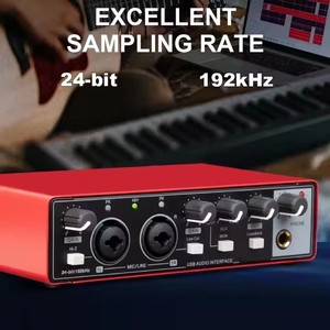 Interfaz de audio USB profesional MD22 con resolución de 24 bits/192kHz, potencia de 48V, diseño portátil para guitarra y equipo de audio - Product Image 4