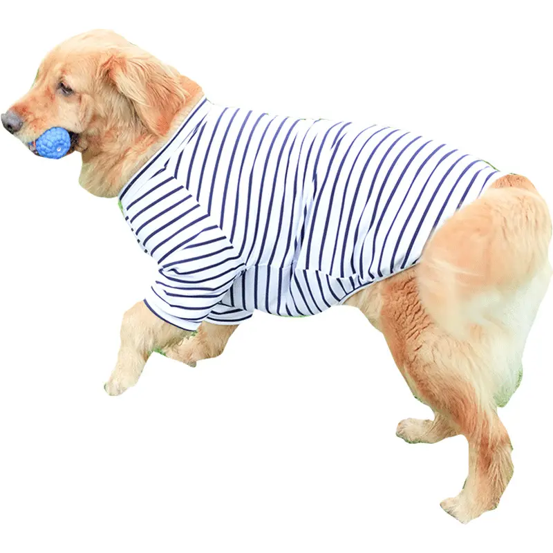 Venta al por mayor de ropa para perros grandes, ropa para mascotas, diseño de moda, camisa fina de verano, ropa para mascotas, ropa para perros