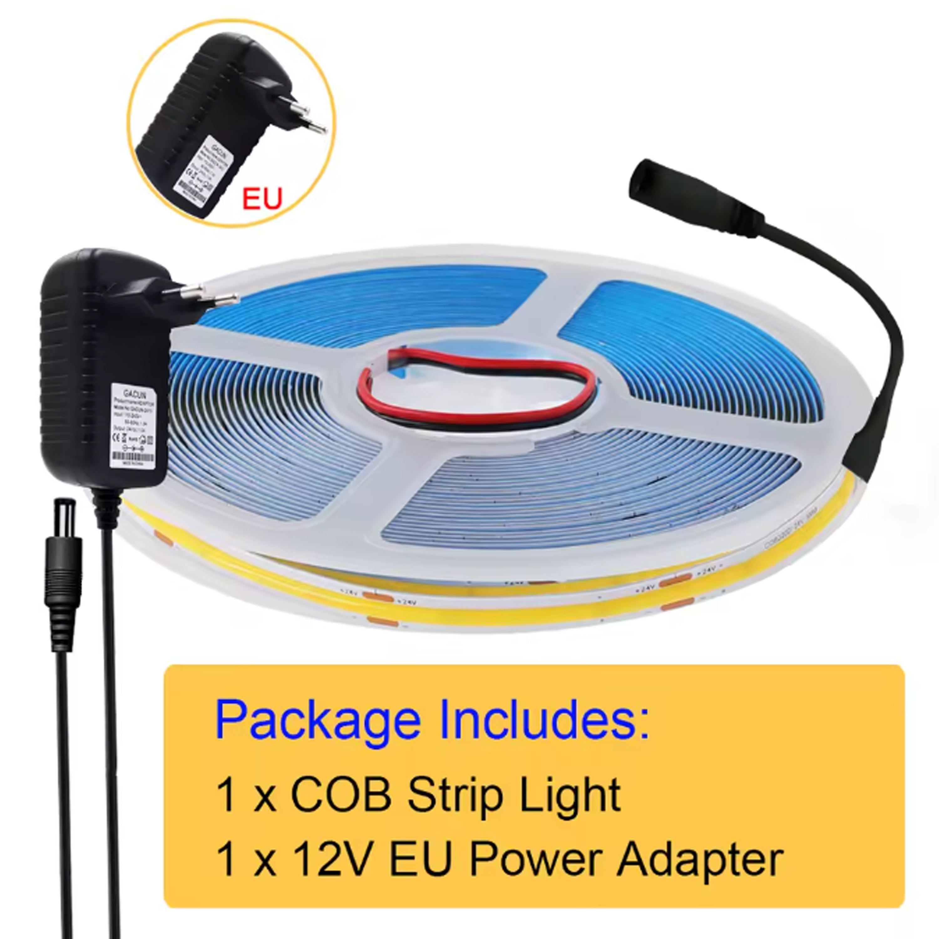 Lumière de bande + adaptateur de puissance d'UE