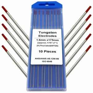 Factory Direct WT20 WP20 WL20 Tungsten Electrode Welding Rod 1.6mm 2.4mm 3.2mm Red Color Tungsten Rod - Product Image 1