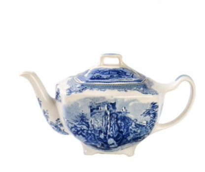 Théière bleue