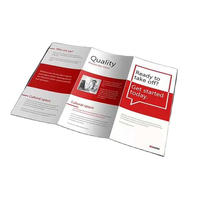 OEM ODM kunden spezifischer Offsetdruck service Werbung für gefalteten Flyer-Broschüren plakat druck